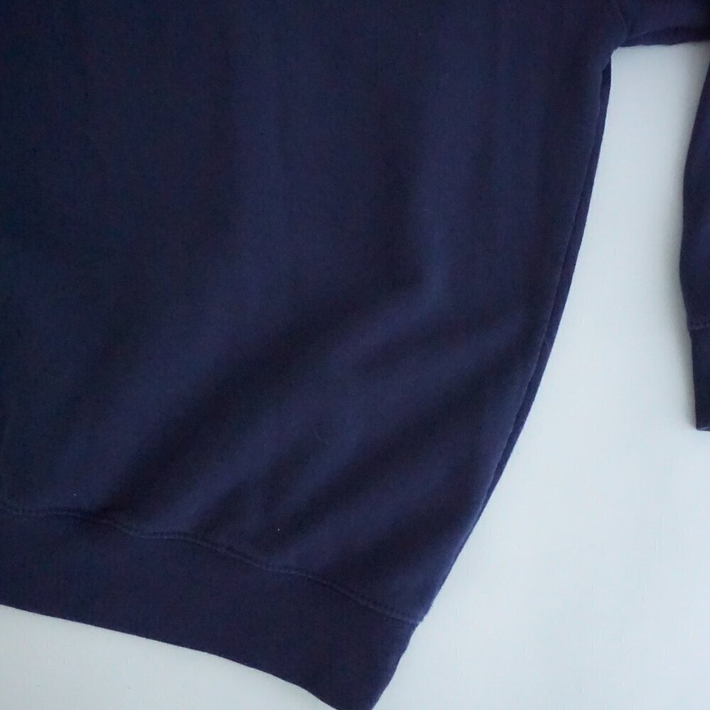 Vintage M&C Sportswear Navy Embroidered Winter Christmas Trees Crew Sweater 2X - Picture 6 of 11